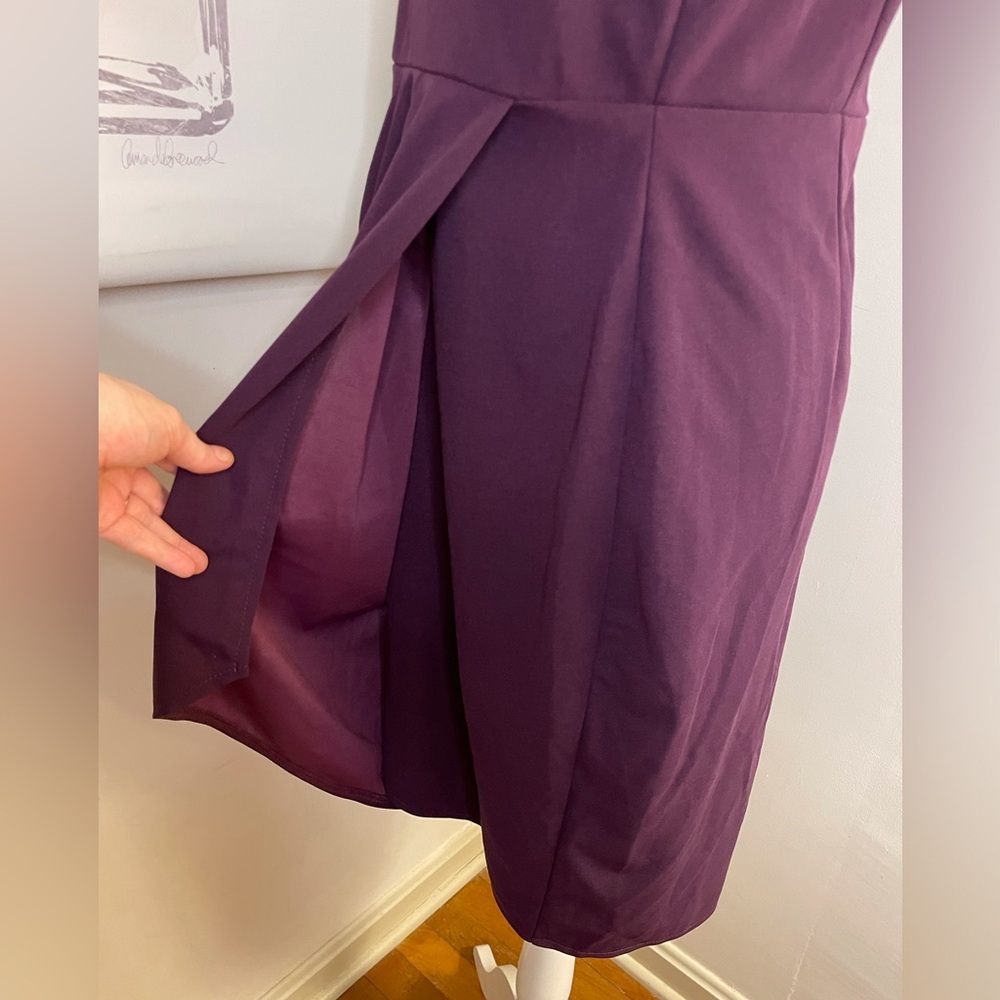 Sleeveless Halter Dress Knee Length Formal Size XL Purple - Picture 7 of 16